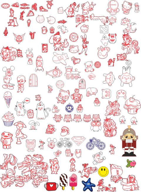 Brelki for keys (keychains) Free Vector