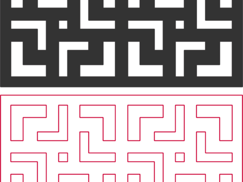 Seamless maze pattern DXF File