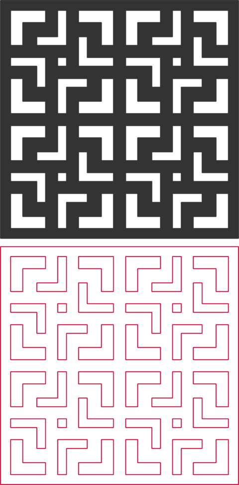 Seamless maze pattern DXF File