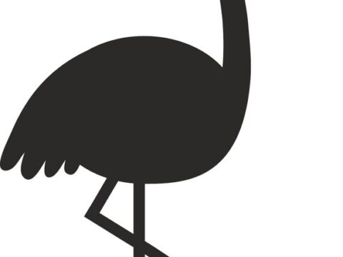 Bird Silhouette Vector dxf File