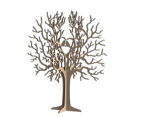 Birds Tree Jewelry Stand 3mm DXF File