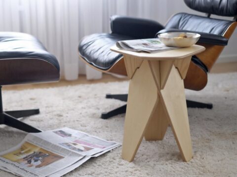 Table Stool Laser Cut Free Vector