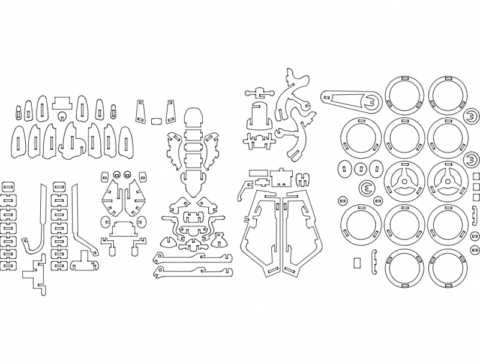 Harley R 6 mm dxf File