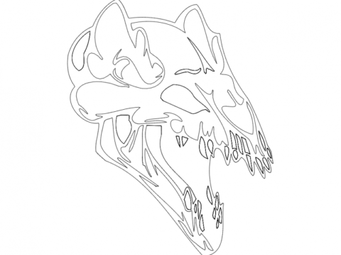 Skull 001 dxf File