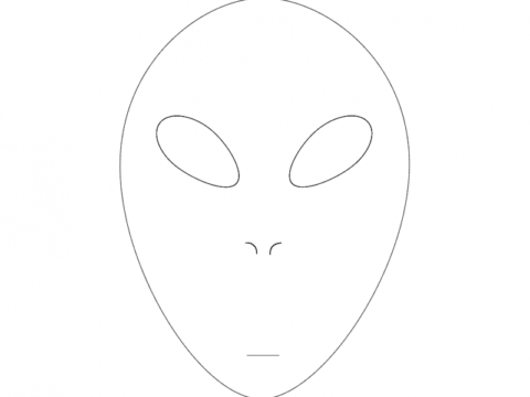 Alien Face dxf File