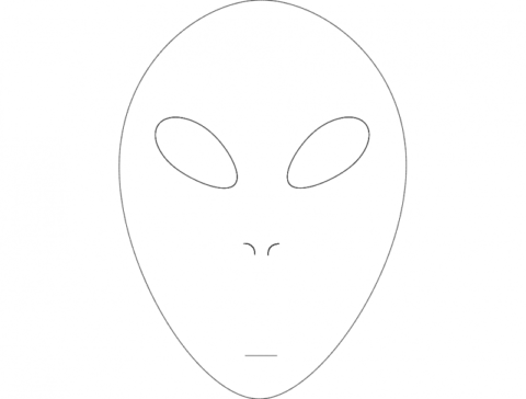 Alien Face dxf File