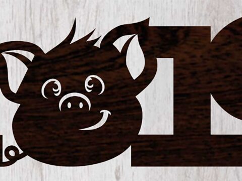 Piggy 2019 Laser Cut Free Vector