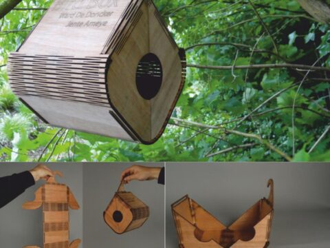 Flexible Plywood Birdhouse DXF File