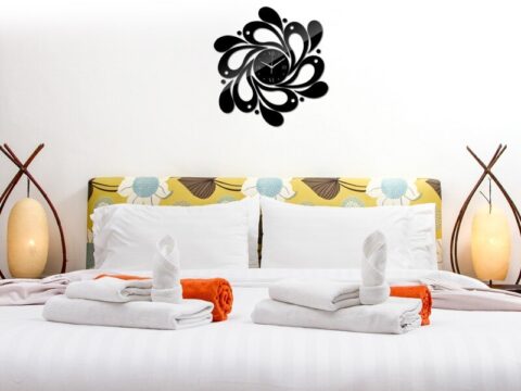 Laser Cut Spiral Waves Clock Template Free Vector