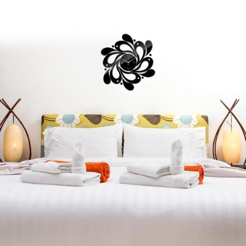 Laser Cut Spiral Waves Clock Template Free Vector