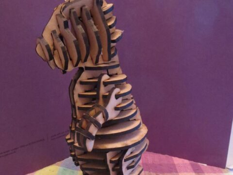 Laser Cut Rabbit 4mm Mdf Puzzle Template DXF File