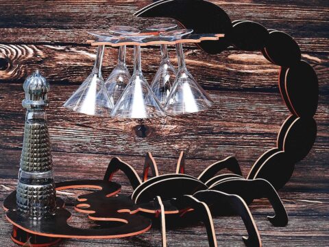 Laser Cut Scorpion Mini Bar DXF File