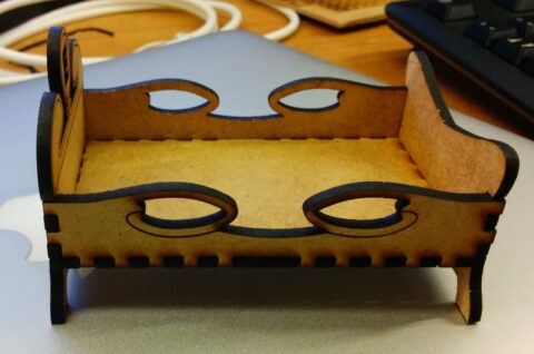 Laser Cut Bed for Barbie Doll SVG File