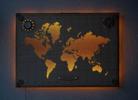 Laser Cut World Map Template Free Vector