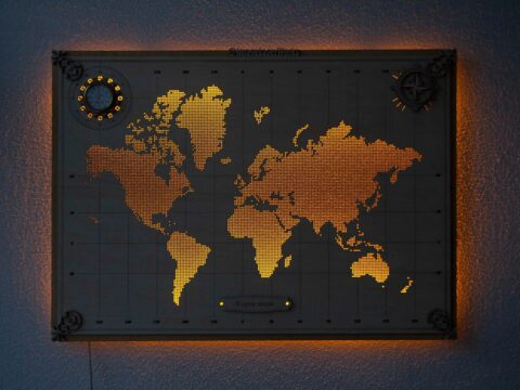 Laser Cut World Map Template Free Vector