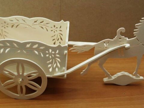 Cart With Horse Laser Cut Scroll Saw Plans PDF File