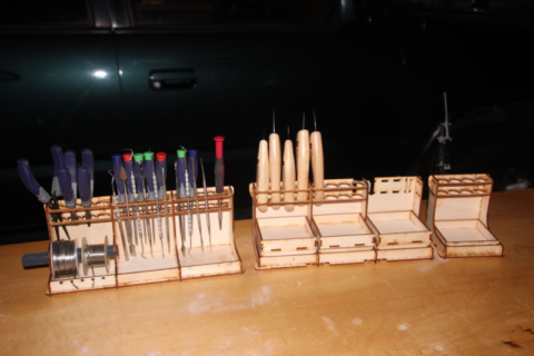 Laser Cut Organizer For Tools 3mm Free Vector