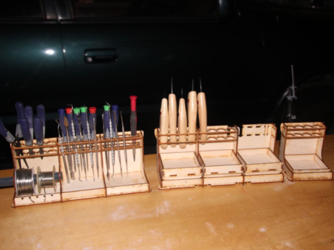 Laser Cut Organizer For Tools 3mm Free Vector