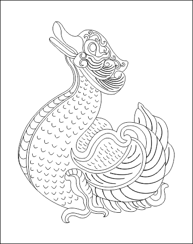 Abstract Bird DWG File