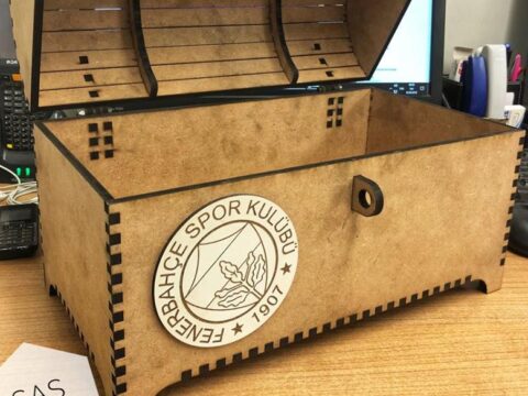 Laser Cut Treasure Chest Free Vector