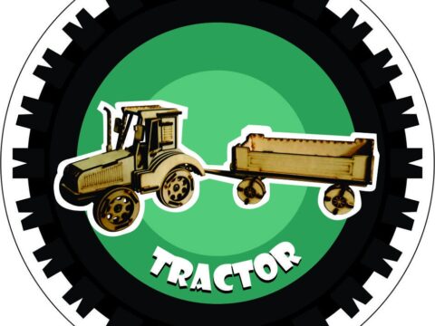 Tractor 3D Puzzle DXF File