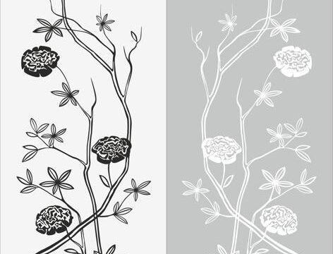 Floral Pattern Sandblast Pattern Free Vector