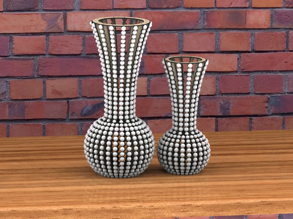 Vase laser cut plywood Free Vector