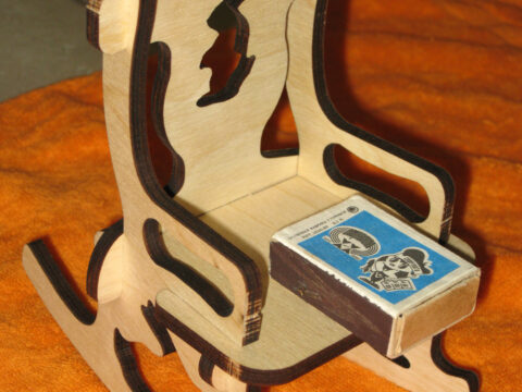 Laser Cut Doll Chair 6mm DXF File