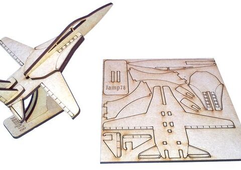 Laser Cut F-14 Fighter Jet Aircraft DXF File