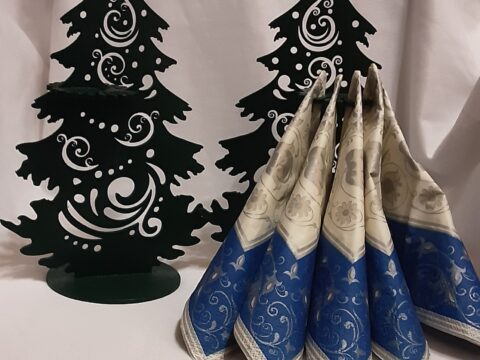 Laser Cut Napkin Holder Christmas Tree Free Vector