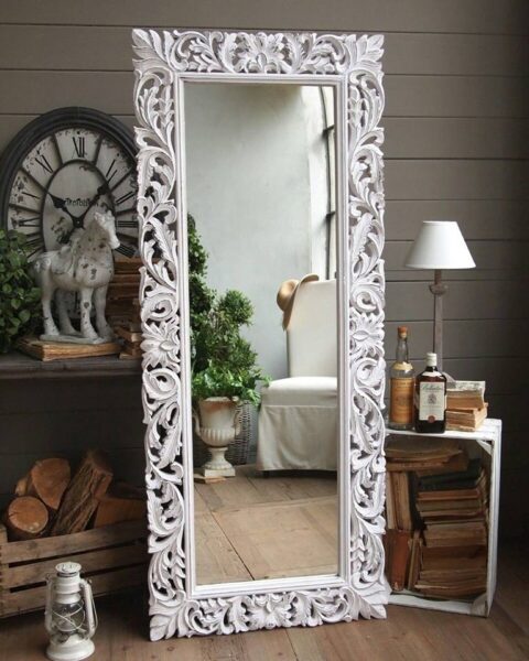 Carved Decorative Mirror Frame 3D Model for CNC Stl File