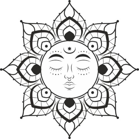 Mandala Sun Free Vector