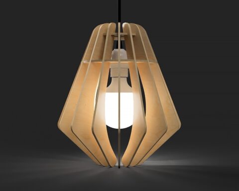 Laser Cut Lamp Shade Free Vector