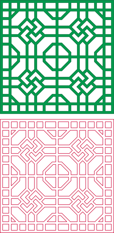 Square Design Pattern DXF File