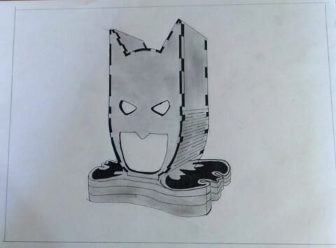 Laser Cut Batman Head Lamp Night Light DXF File