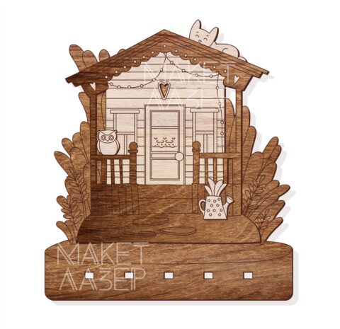 Laser Cut Engraved Housekeeper Hanger Free Vector