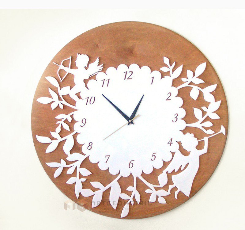 Laser Cut Decor Wall Clock Free Vector