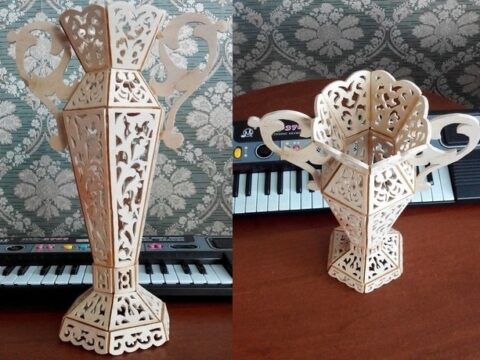 Laser Cut Vase Template Free Vector