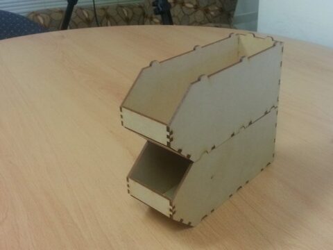 Laser Cut Narrow Stackable Boxes DXF File