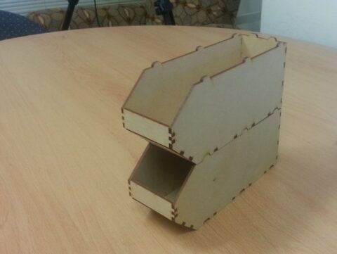 Laser Cut Narrow Stackable Boxes DXF File