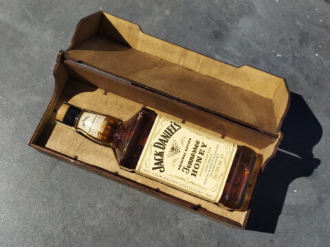 Laser Cut Jack Daniels Whiskey Bottle Holder Free Vector