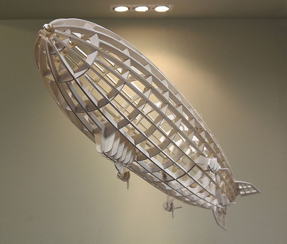 Laser Cut Airship Model for Home Decor Template Free Vector