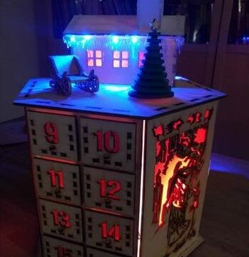 Laser Cut Christmas Calendar Advent Calendar Free Vector