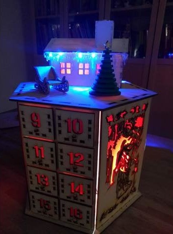 Laser Cut Christmas Calendar Advent Calendar Free Vector