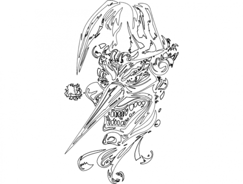 Clown 017 Mask dxf File