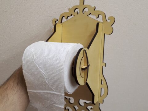 Toilet Paper Holder Laser cut Free Vector