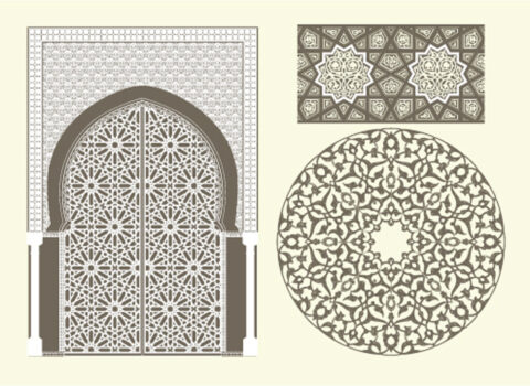 ScrollWork Portal Design DXF File