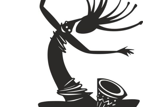 Kokopelli Figure Dancing Vector dxf File