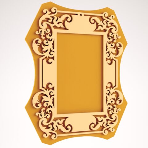 Laser Cut Wood Frame DXF File