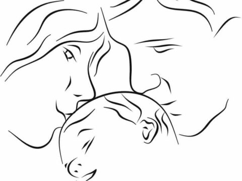 Mother Father with baby dxf File